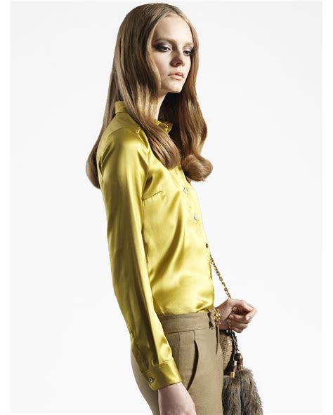 gucci satin blouse
